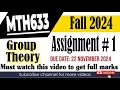 Mth633 Assignment 1 solution Fall 2024 | 100% correct solution #vuhelp #mth633 #vuquiz #study#maths