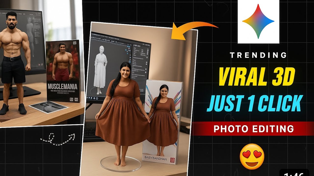 Trending instagram viral figurine 3D AI photo Editing | Google Gemini ...