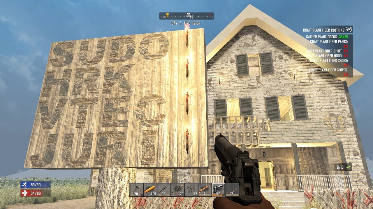 7 Days To Die 実況 1 Day1 Day4 セブンデイズトゥダイ Sudo Youtube