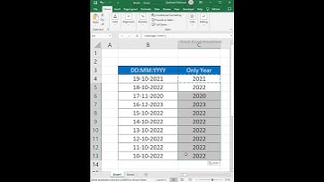 How to extract only Year from the whole date format
