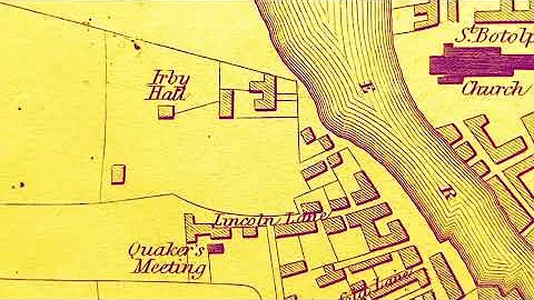 Plan of Boston, Lincolnshire, Original antique map...