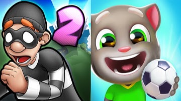 Robbery Bob 2 vs Talking Tom Gold Run Gameplay Android,ios Part 72