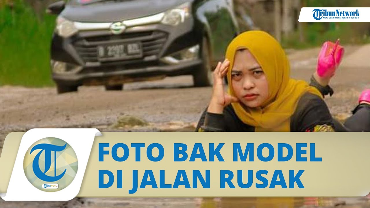 Viral Aksi Pasutri di Lampung Kritik Jalan Rusak sebagai Obyek Foto Bak Model, Mencuci di Kubangan