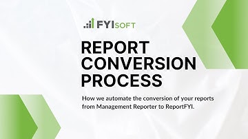 FYIsoft-Management Reporter Report Conversion Process (2 min)