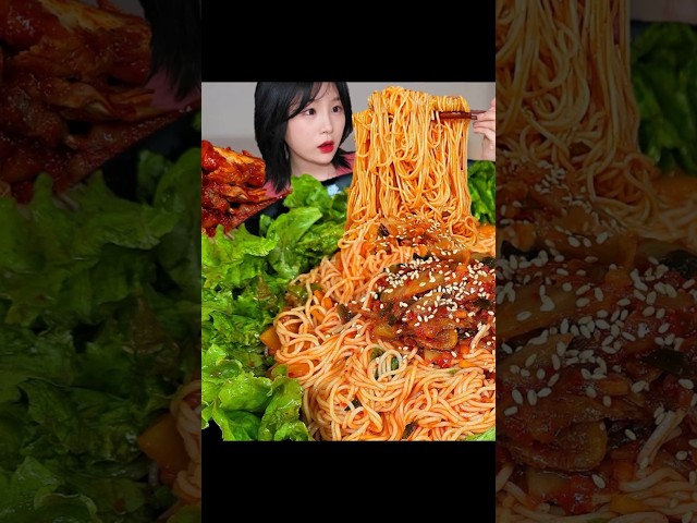 긴말 필요없죠🤤 매콤 비빔국수 치즈돈까스 먹방 Spicy Bibim Noodles & Cheese Pork Cutlet Mukbang
