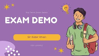 Midterm Exam Demo 2023 | Midterm Exam Paper Pattern 2023