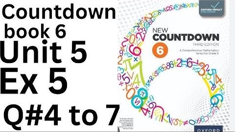 Oxford Countdown Book 6 - Ex 5  Q#4 to  7 Step by Step  Solution @ytacademy198