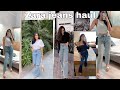 ZARA JEANS TRY ON HAUL | high - waist jeans / ripped / mommy jeans review #haul #shopping #zara