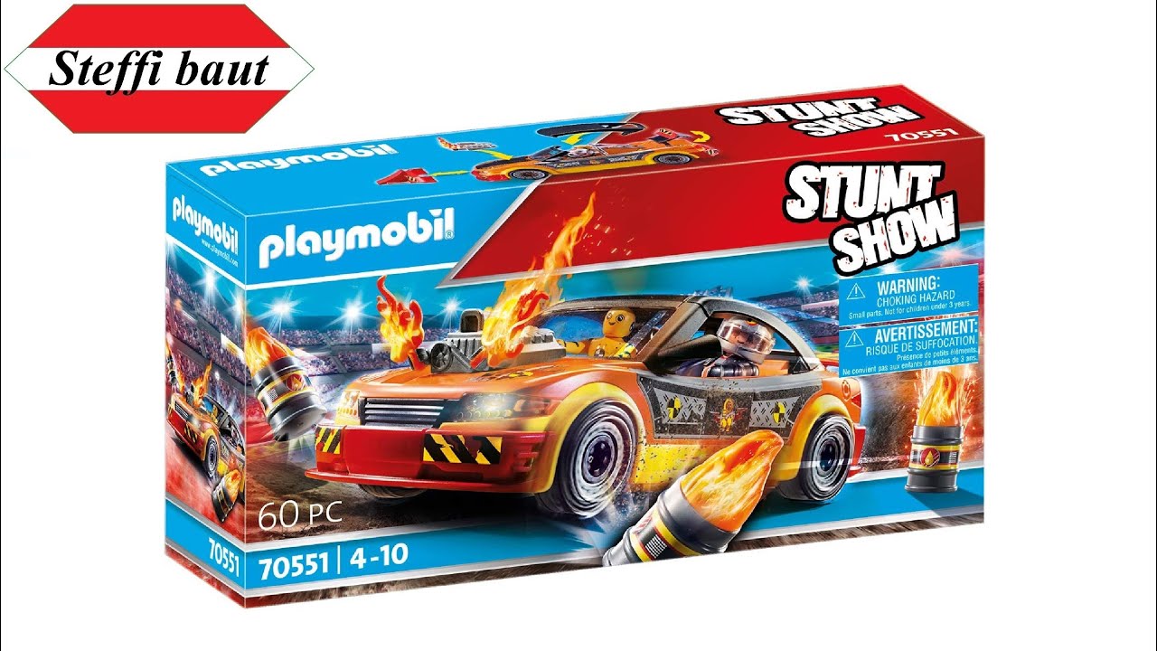 Playmobil Stuntshow 70551 Crashcar Unboxing & Build