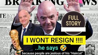 FIFA President, Gianni Infantin, set to Resign (AGAIN). Are people jealous of his stunning haircut?