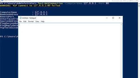 Powershell command to check open port