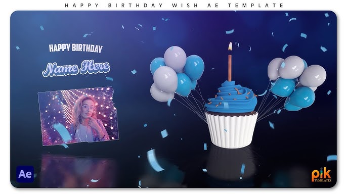 Short Birthday Wish - After Effects Template | Free Download | Pik Templates - YouTube happy-birthday-party-intro-after-effects-template-ae-templates-youtube