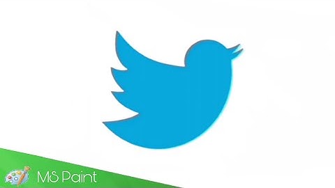 Twitter Logo - How to Draw Twitter Logo in MS Paint | (Step by Step) for Beginners