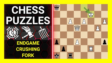 Chess Puzzles to Practice. Themes: Endgame, Crushing, Fork. Learn Chess