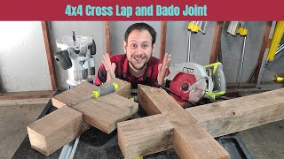 Best way to make Cross lap or Dado joint in a 4x4 using 3 basic tools!