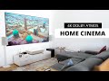 Traumhaftes laser tv setup im wohnzimmer mit dolby atmos