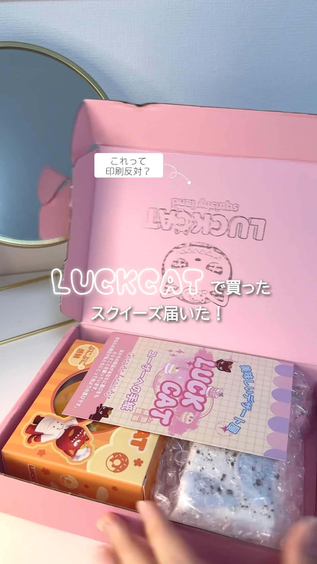 スクイーズ】LUCKCATの爆汁シュフレとオレオケーキ買ってみた
