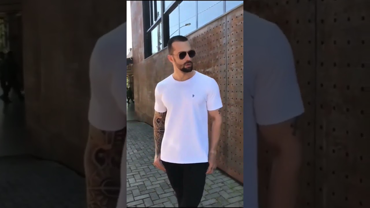 Camiseta Masculina Branca Algodão Premium