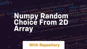 numpy random choice from 2d array