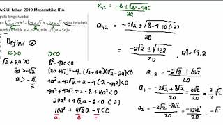 Konsep Mengerjakan Simak Ui Tahun 2019 Matematika Ipa Tentang Grafik Fungsi Kuadrat