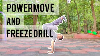 Breaking workout pt-2 | Powermove N Freeze | Drill N Control Training | B-Boy Show-Rez 2020