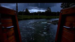 Nighttime Rain Ambience – Instantly Fall Asleep with Soft Rainfall and Thunder Echoes
