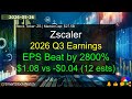 Zscaler (ZS|$27.5B) - 2026 Q3 Earnings Analysis