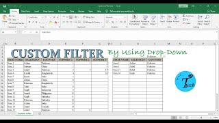 MS Excel – Custom Filter (Dynamic Filter)