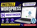 Install Wordpress in Hostinger | how to install wordpress in hostinger domain | Wordpress Tutorial