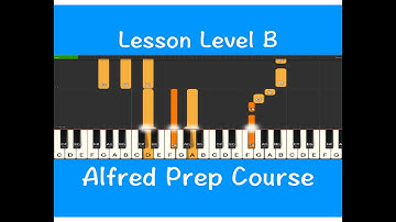 Alfred Prep Course Lesson Level B, P24, Learn Piano, Sheet Music, Piano Lessons, Virtual Lesson