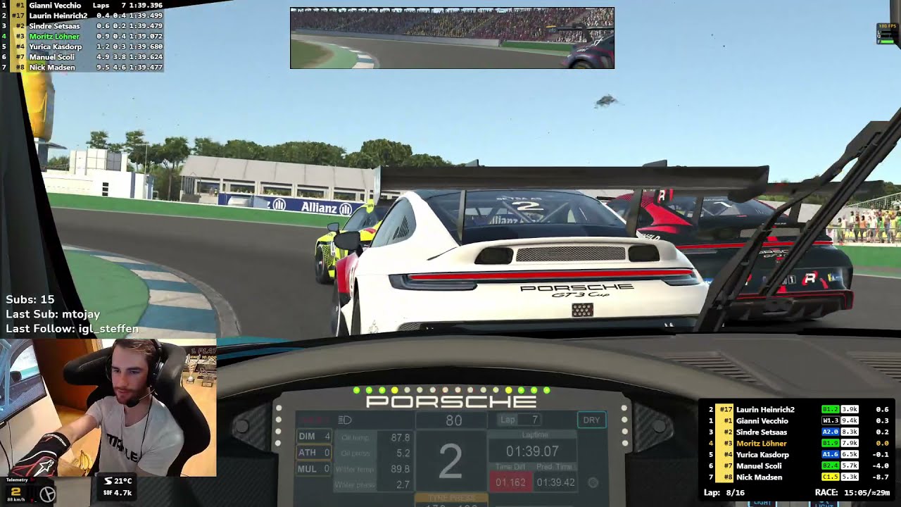 Crazy iRacing Porsche Cup Race w/ Gianni Vecchio, Laurin Heinrich, Yuri Kasdorp, Sindre Setsaas