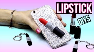 DIY Crafts: 3 Fun Lipstick DIYs -DIY Phone Case,Keychain,Bracelet-Mac Lipstick Inspired DIY Projects