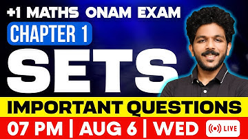 Plus One Maths Onam Exam | Sets | Important Questions | Exam Winner