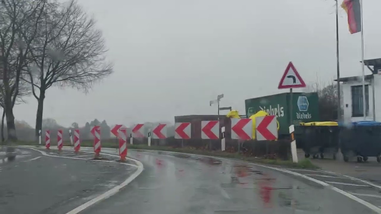 أجواء ممطرة في هولندا تجول بين هولندا حدود المانيا #هولندا #المانيا 