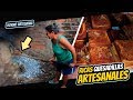 Preparando quezadillas en horno artesanal