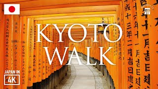 4K Japan Relaxing walk | Thousands Red Gates at Fushimi Inari Shrine, Kyoto