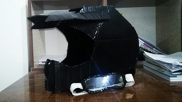 How to make a cardboard motorcycle helmet with goggle