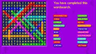 binweevils asia coutries word search