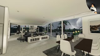Luxury Modern Mansion | Part Four | Bloxburg Speedbuild | 1.45M