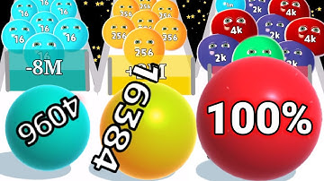 Satisfying Mobile Game Ball Run 2048 Game Level up Gameplay Walkthrough Android, iOS part 13