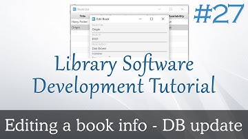 JavaFX Library Software #27 : Completing Book Edit Option - Database Part