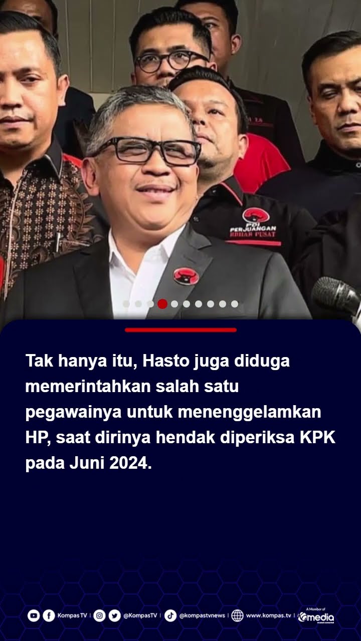 Sekjen PDI-P Hasto Disebut Perintahkan Harun Masiku Tenggelamkan HP dan Segera Melarikan Diri #kpk