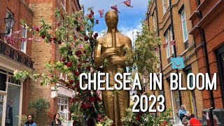 Chelsea in bloom full walk around 2023 ‘flowers on film’ free alternative flower show on kings road