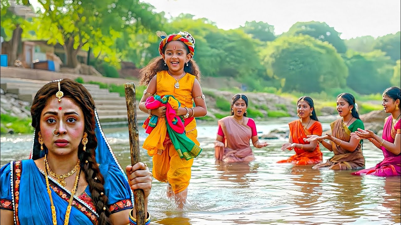 बाल कान्हा की शरारत से परेशान होकर मईया ने किया पिटाई | यशोमती मईया के नंदलाला | Krishan Leela 