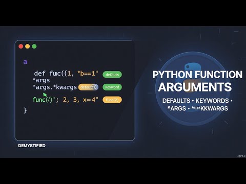 Python Function Arguments Explained | Default, Keyword & Variable-Length Parameters
