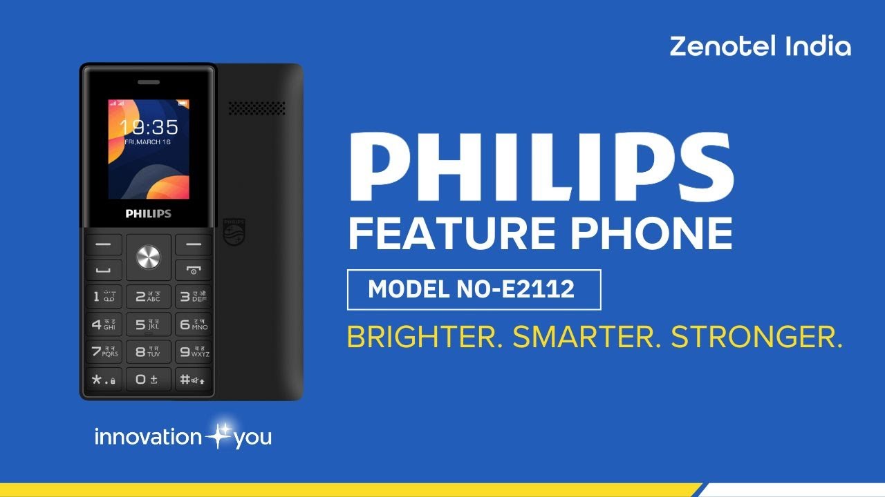 Philips E2112 – Brighter. Smarter. Stronger. | Power-Packed Feature Phone for India