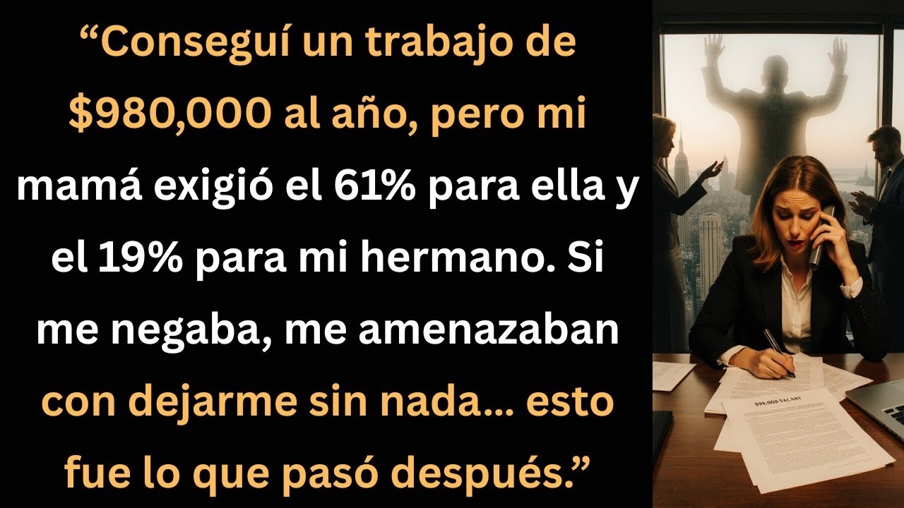 Mi mamá me exigió el 61% de mi sueldo y mi hermano el 19%… lo que pasó después te sorprenderá