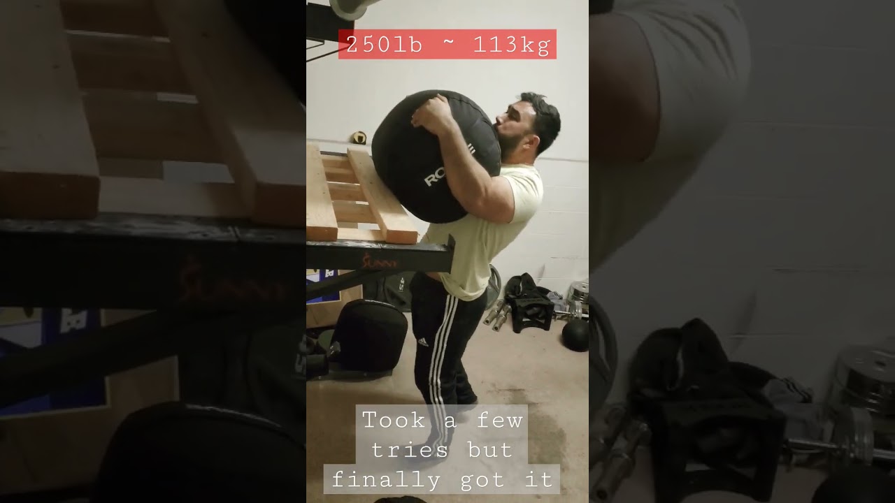 Conquering the Sandbag. 250 pound sandbag.