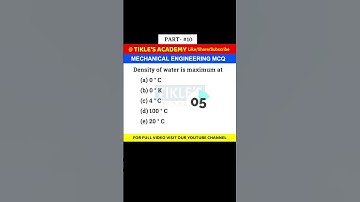 MECHANICAL ENGINEERING MCQ 10 #shorts #tiklesacademy #mechanicalengineering