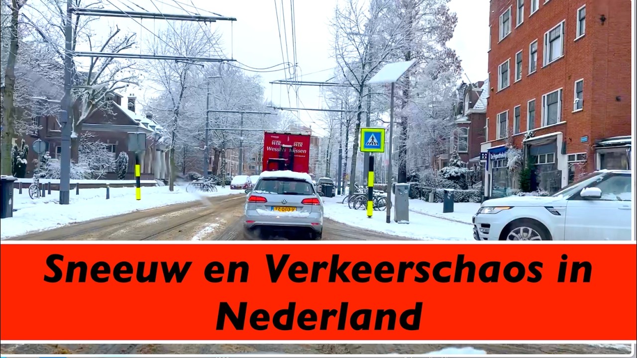 Sneeuw ❄️  en Verkeerschaos in Nederland ! 🚙 Autorijden in de zon en dan sneeuwstorm !